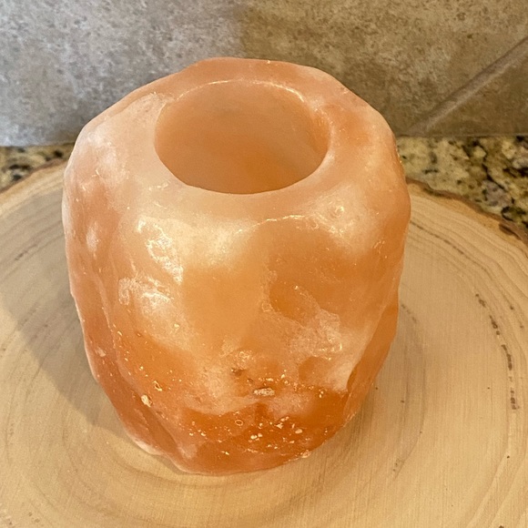 Himalayan Rock Salt Natural Stone Candle TeaLite Votive Holder Pink Rock Crystal - Picture 12 of 16